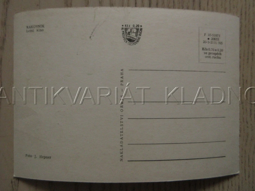 RAKOVNÍK, LETNÍ KINO, OKRES RAKOVNÍK, POHLEDNICE 989
