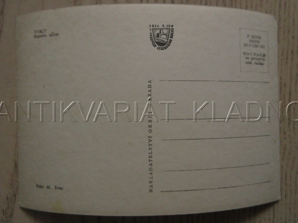 ÚVALY, HUSOVA ULICE, OKRES PRAHA-VÝCHOD, POHLEDNICE 990