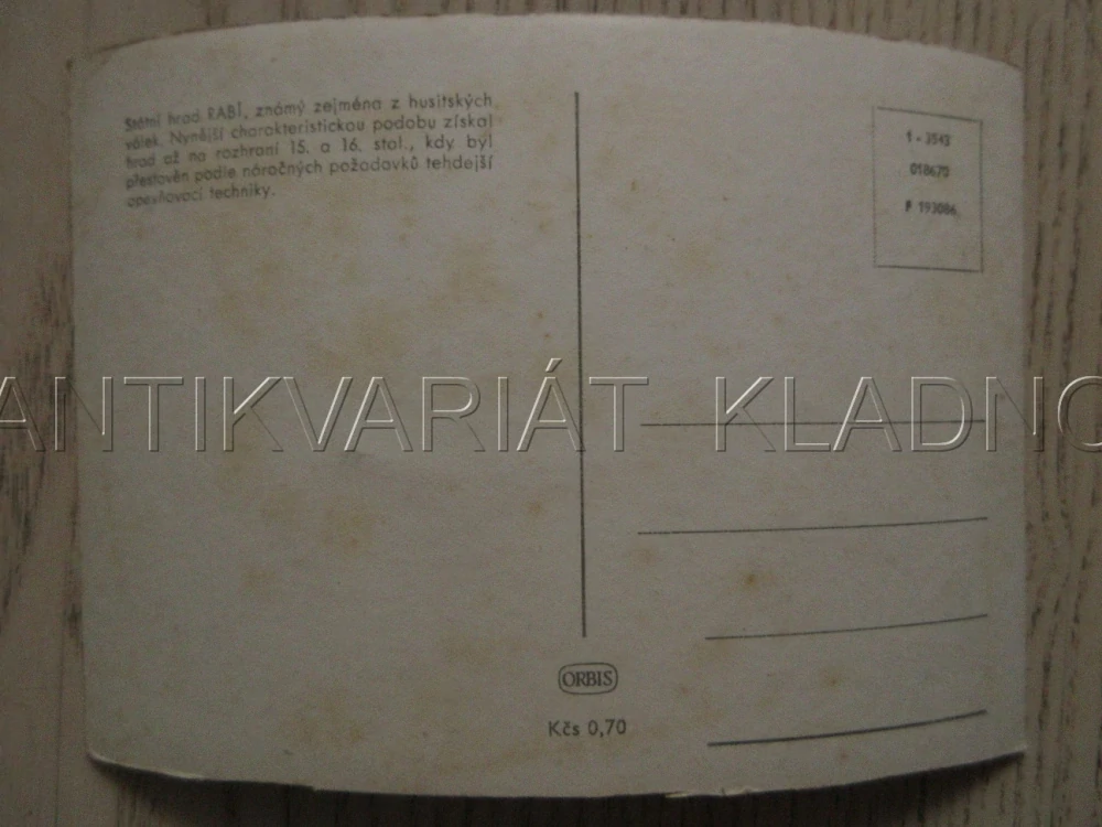STÁTNÍ HRAD RABÍ, OKRES KLATOVY, POHLEDNICE 998