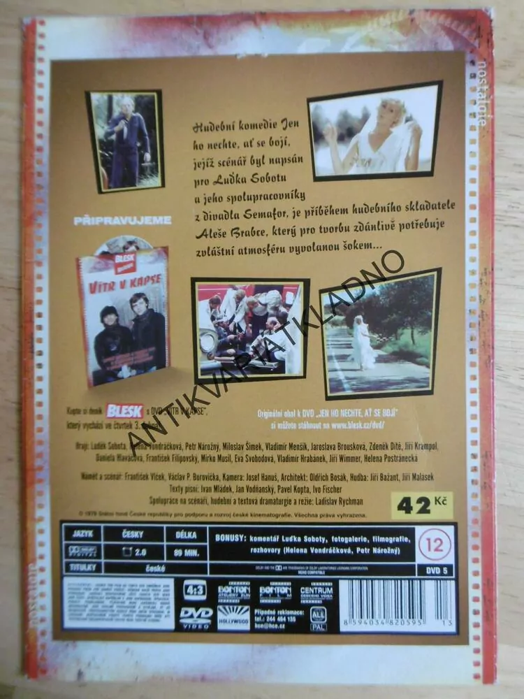 JEN HO NECHTE AŤ SE BOJÍ, VONDRÁČKOVÁ, SOBOTA, DVD FILM