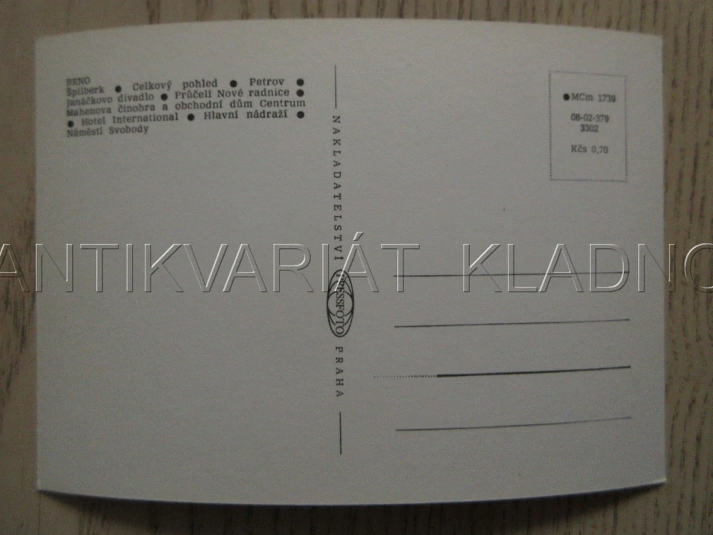 BRNO - ŠPILBERK, CELKOVÝ POHLED, PETROV, DIVADLO, HOTEL INTERNATIONAL, NÁMĚSTÍ SVOBODY, NÁDRAŽÍ, VETERÁN, OKRES BRNO, POHLEDNICE 1004