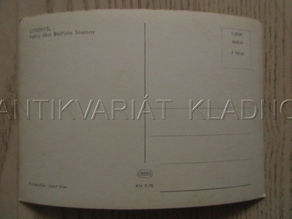LITOMYŠL, RODNÝ DŮM BEDŘICHA SMETANY, OKRES SVITAVY, POHLEDNICE 1007