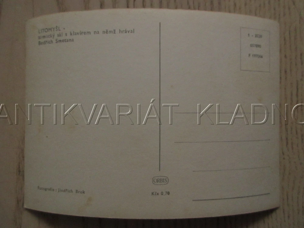 LITOMYŠL, ZÁMECKÝ SÁL S KLAVÍREM BEDŘICHA SMETANY, OKRES SVITAVY, POHLEDNICE 1008