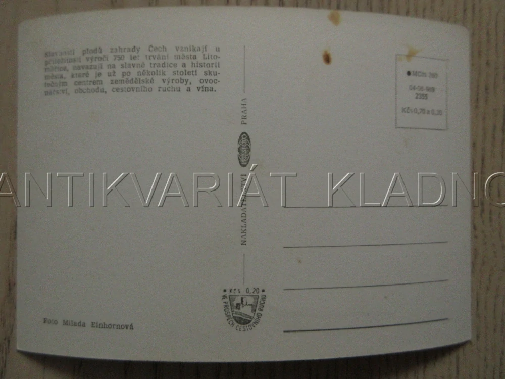 LITOMĚŘICE, NÁMĚSTÍ, VÝROČÍ 750 LET, SOUTOK ŘEK LABE A OHŘE, OKRES LITOMĚŘICE, POHLEDNICE 1012
