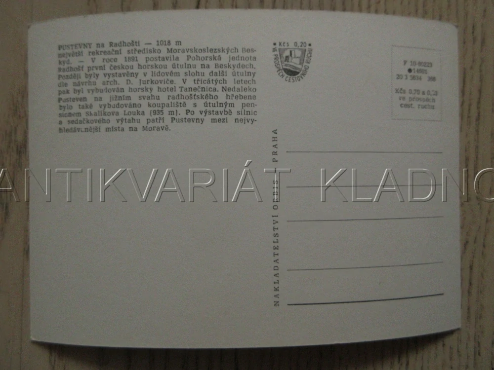 BESKYDY, PUSTEVNY NA RADHOŠTI, REKREAČNÍ STŘEDISKO, KOUPALIŠTĚ, PENZION SKALÍKOVA LOUKA, LANOVKA, VETERÁN, OKRES VSETÍN, POHLEDNICE 1024