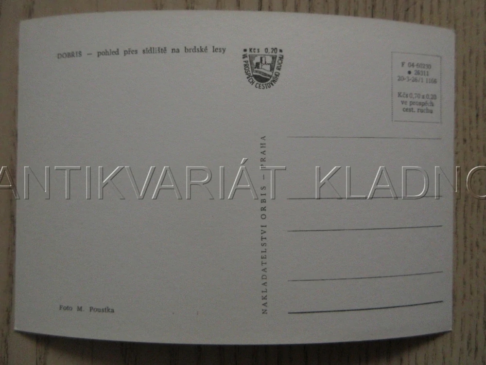 DOBŘÍŠ, POHLED PŘES SÍDLIŠTĚ NA BRDSKÉ LESY, OKRES PŘÍBRAM, POHLEDNICE 1028