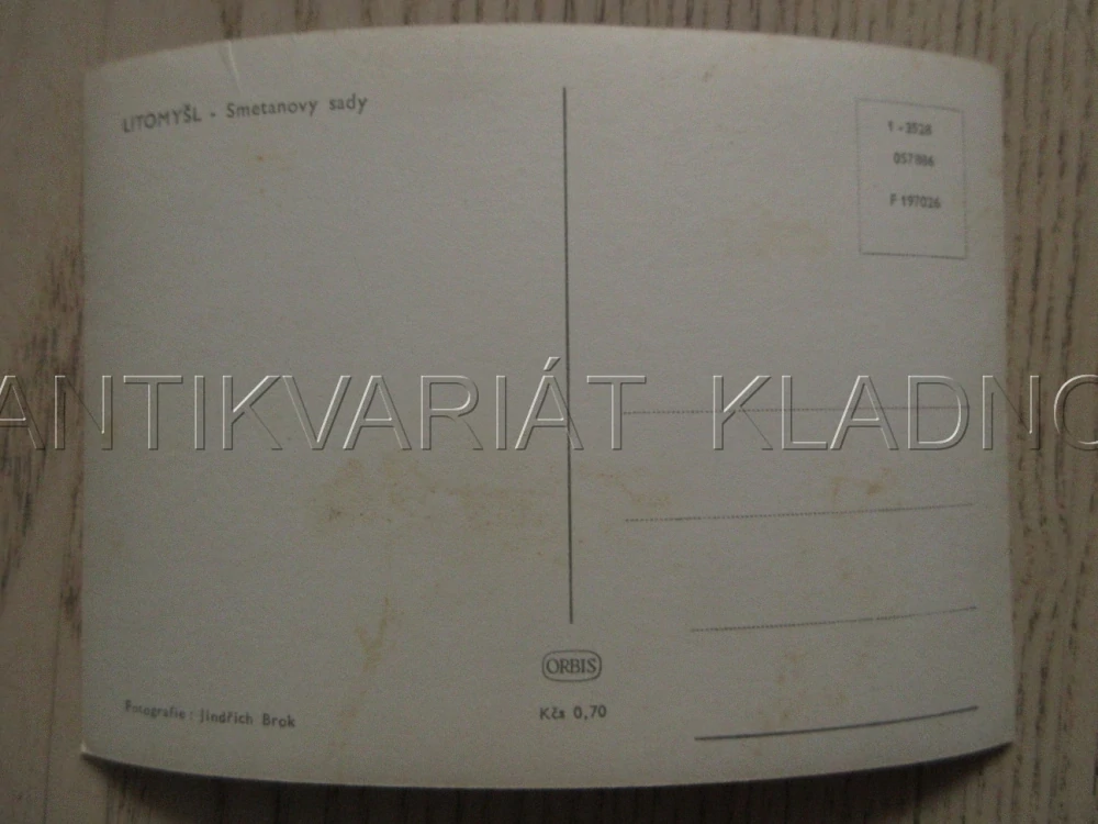 LITOMYŠL, SMETANOVY SADY, OKRES SVITAVY, POHLEDNICE 1040