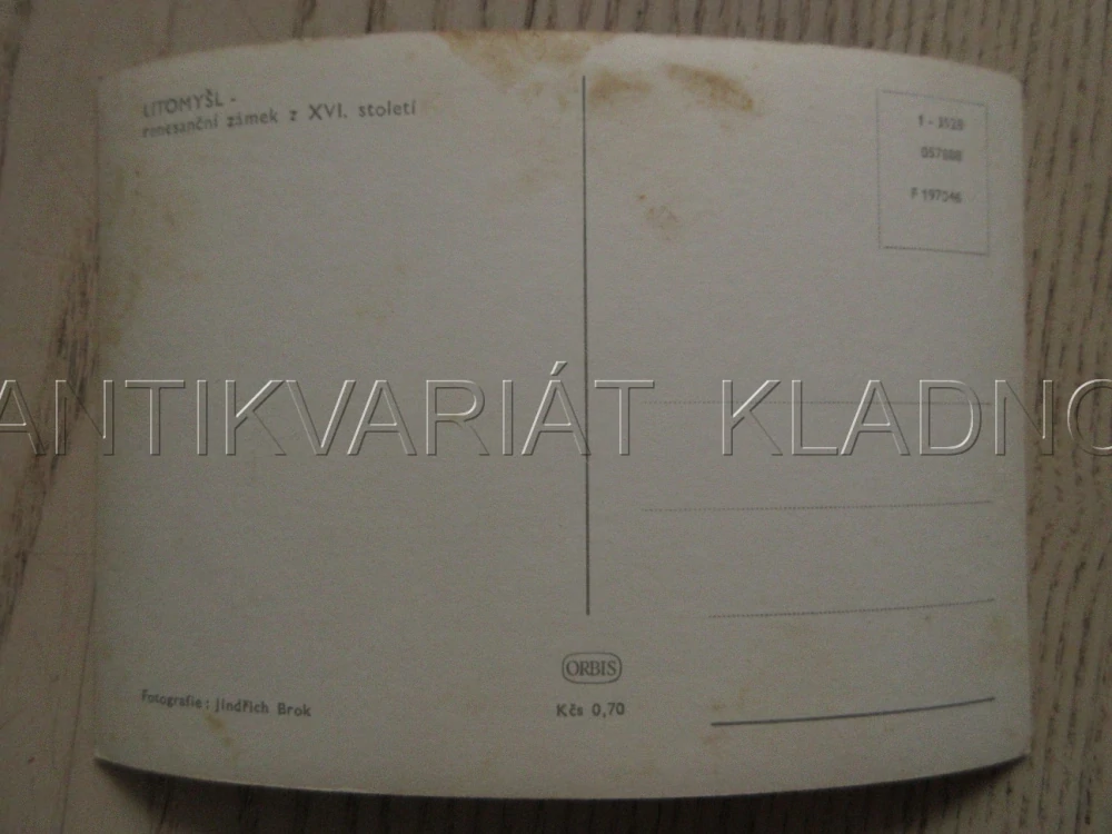 LITOMYŠL, RENESANČNÍ ZÁMEK Z XVI. STOLETÍ, OKRES SVITAVY, POHLEDNICE 1044