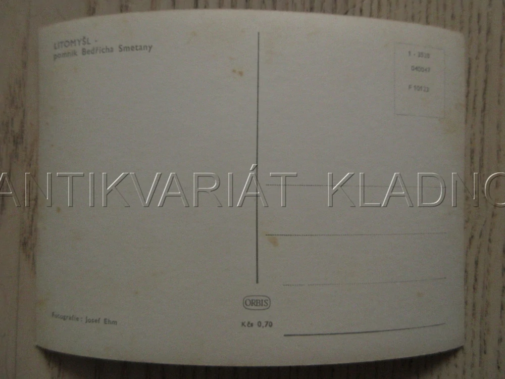 LITOMYŠL, POMNÍK BEDŘICHA SMETANY, OKRES SVITAVY, POHLEDNICE 1046