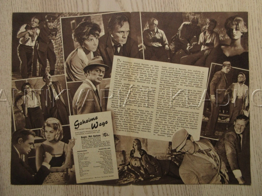 THE SECRET WAYS, R. WIDMARK, S. ZIEMANN, CH. REGNIER, BIO PROGRAM Č. 5822