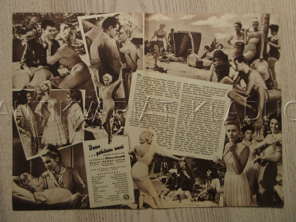 WHERE THE BOYS ARE, D. HART, G. HAMILTON, Y. MIMIEUX, BIO PROGRAM Č. 5839
