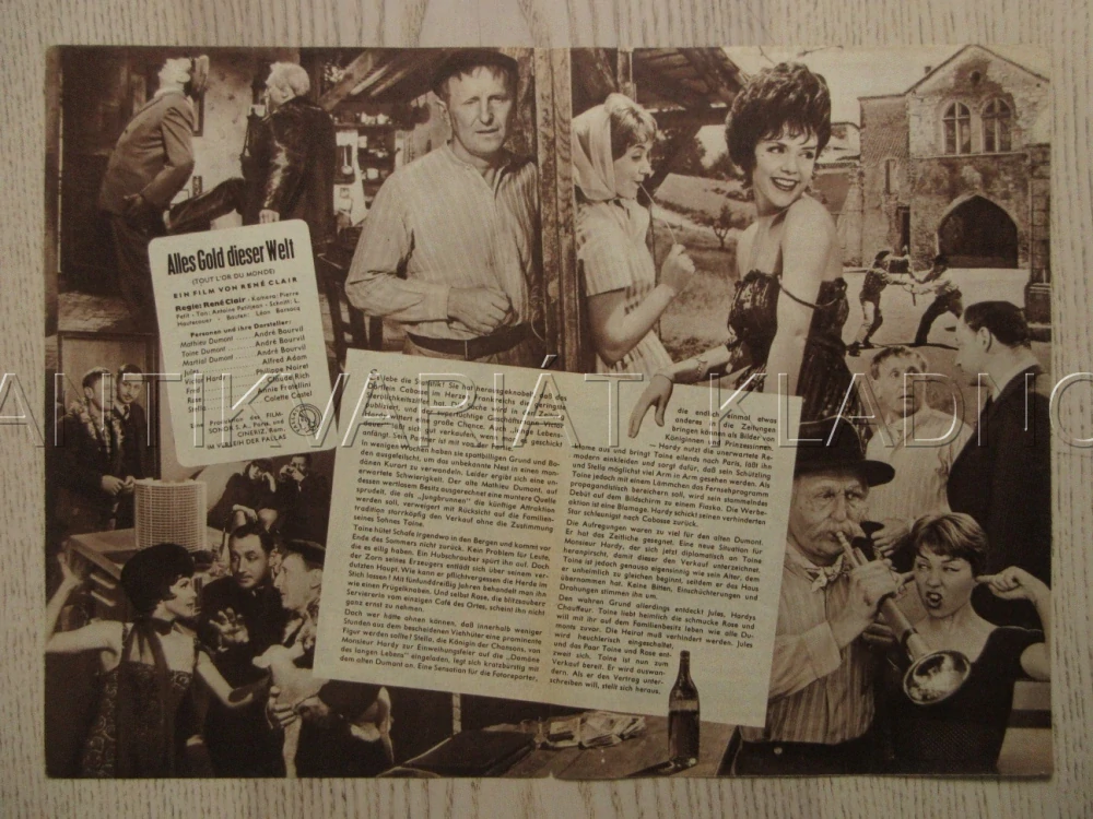 VŠECHNO ZLATO SVĚTA, A. BOURVIL, A. ADAM, P. NOIRET, BIO PROGRAM Č. 5962