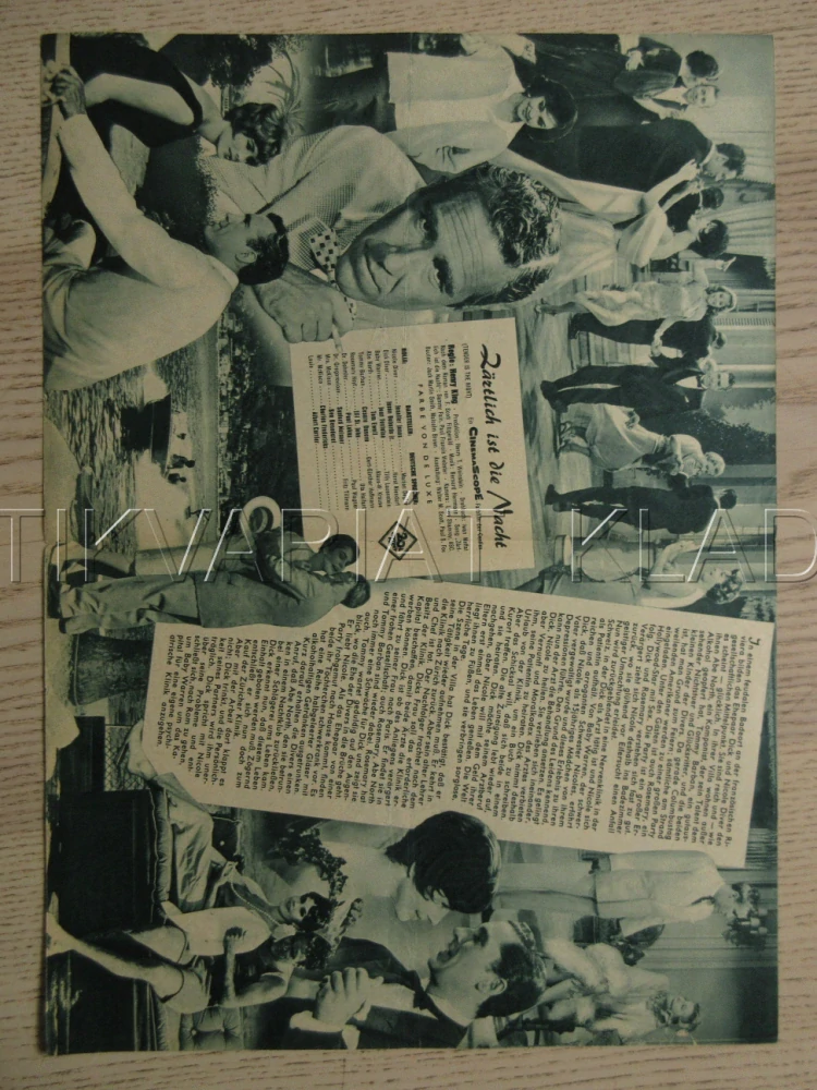 TENDER IS THE NIGHT, J. JONES, J. ROBARDS JR., J. FONTAINE, BIO PROGRAM Č. 6038