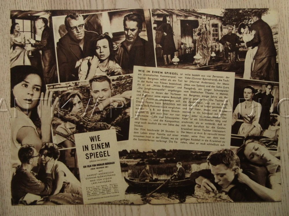 JAKO V ZRCADLE, H. ANDERSSON, M. VON SYDOW, G. BJÖRNSTRAND, BIO PROGRAM Č. 6162