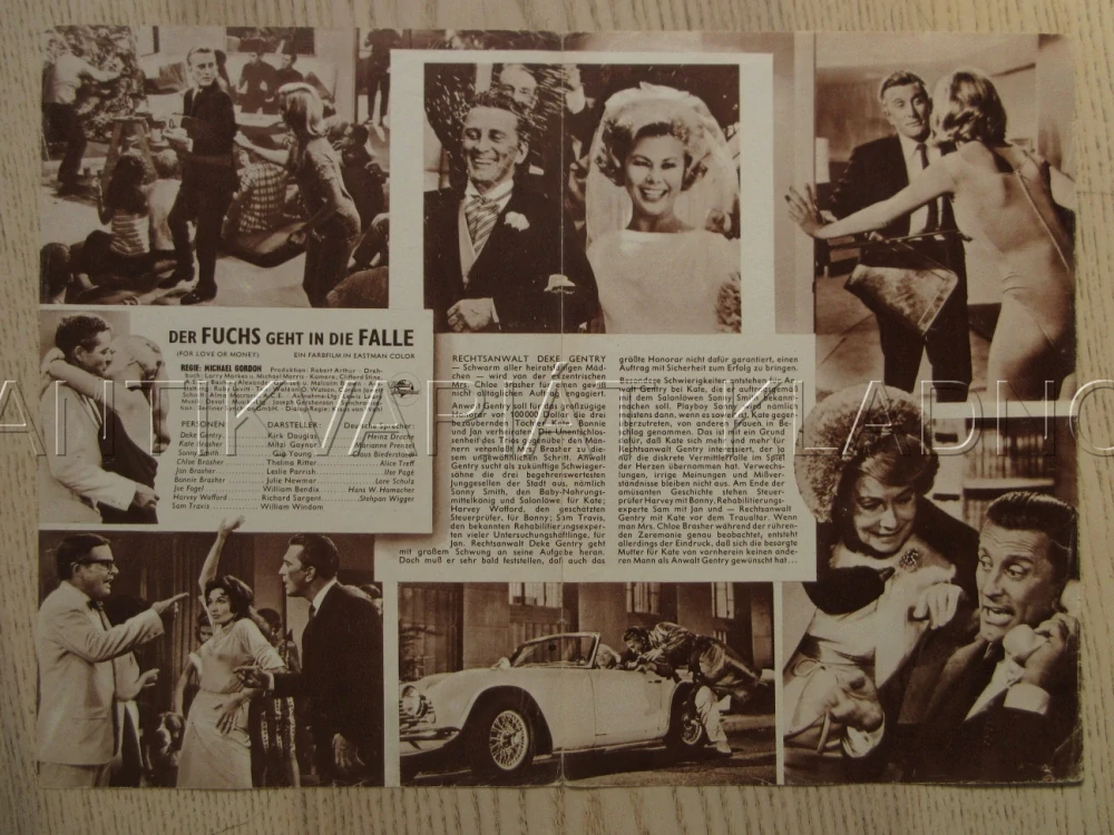FOR LOVE OR MONEY, K. DOUGLAS, M. GAYNOR, G. YOUNG, BIO PROGRAM Č. 6609
