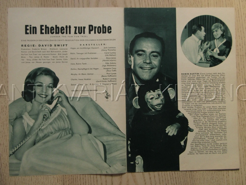 POD STROMEM VĚČNÉHO POKUŠENÍ, J. LEMMON, C. LYNLEY, D. JONES, BIO PROGRAM Č. S 6729