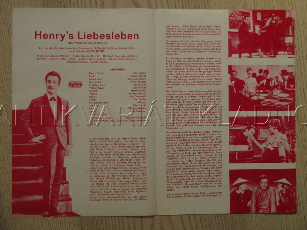 SVĚT HENRYHO ORIENTA, P. SELLERS, P. PRENTISS, A. LANSBURY, BIO PROGRAM Č. 6911