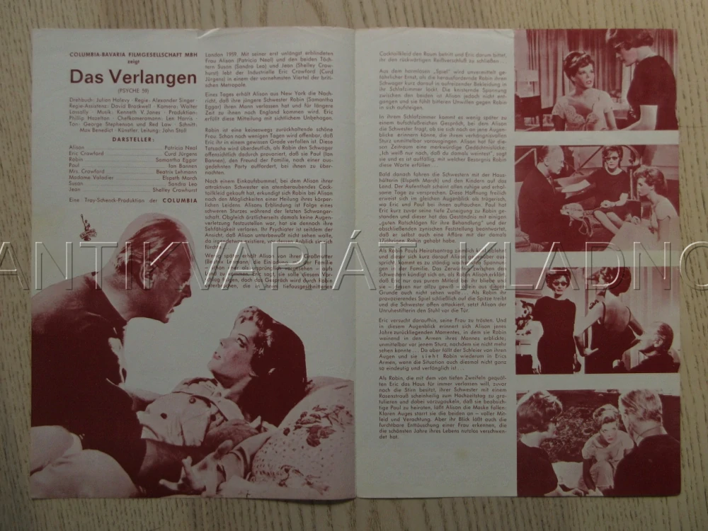 PSYCHE '59, P. NEAL, C. JÜRGENS, S. EGGAR, BIO PROGRAM Č. 6929