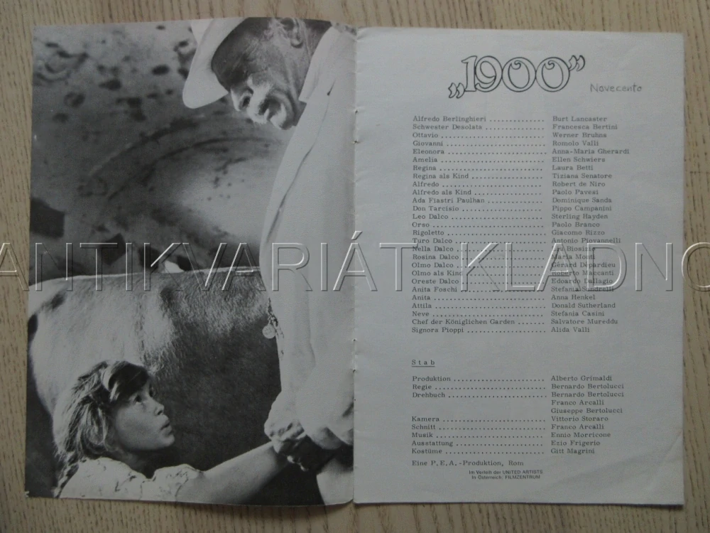XX. STOLETÍ, 1900, G. DÉPARDIEU, R. DE NIRO, B. LANCASTER, BIO PROGRAM Č. 192