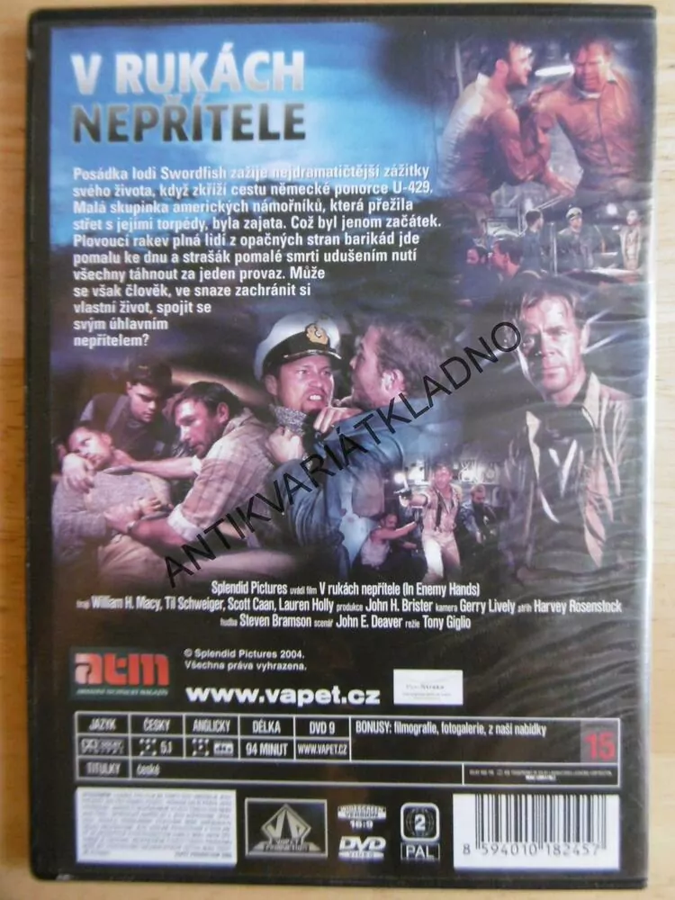 V RUKÁCH NEPŘÍTELE, DVD FILM 