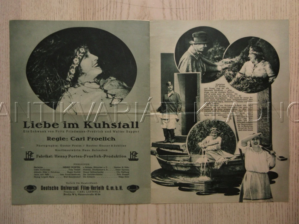 LIEBE IM KUHSTALL, R: C. FROELICH, H. PORTEN, T. TETZLAFF, FILM KURIER Č. 984