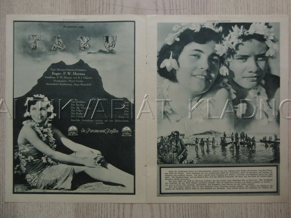 TABU, R: F. W. MURNAU, RERI, JULES, FILM KURIER Č. 1630