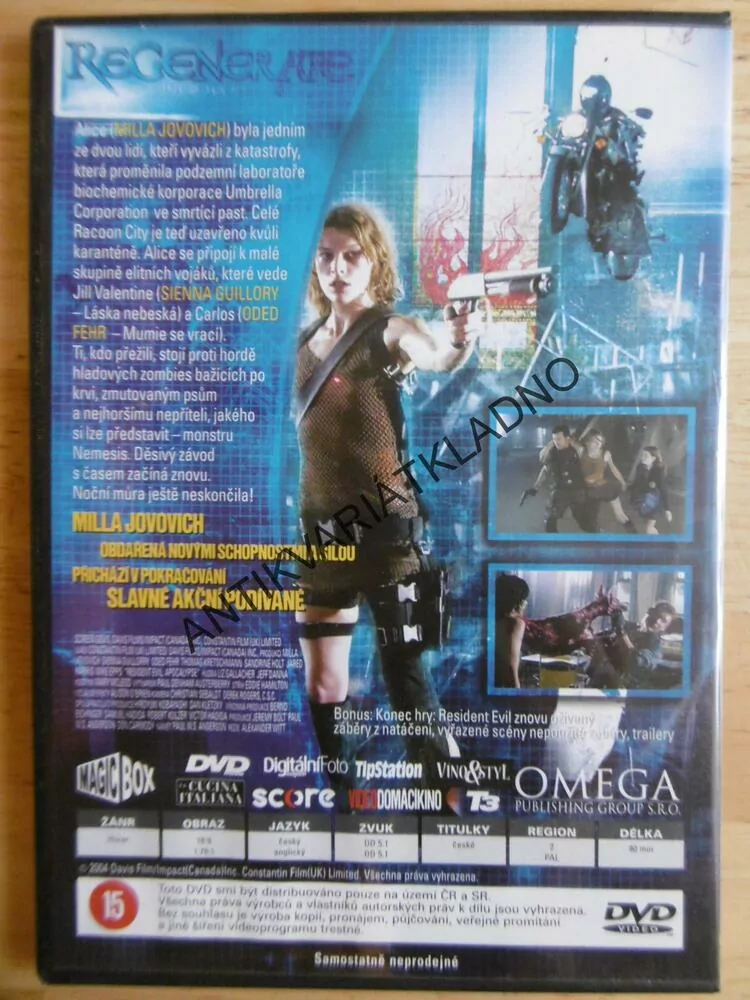 RESIDENT EVIL APOKALYPSA, DVD FILM