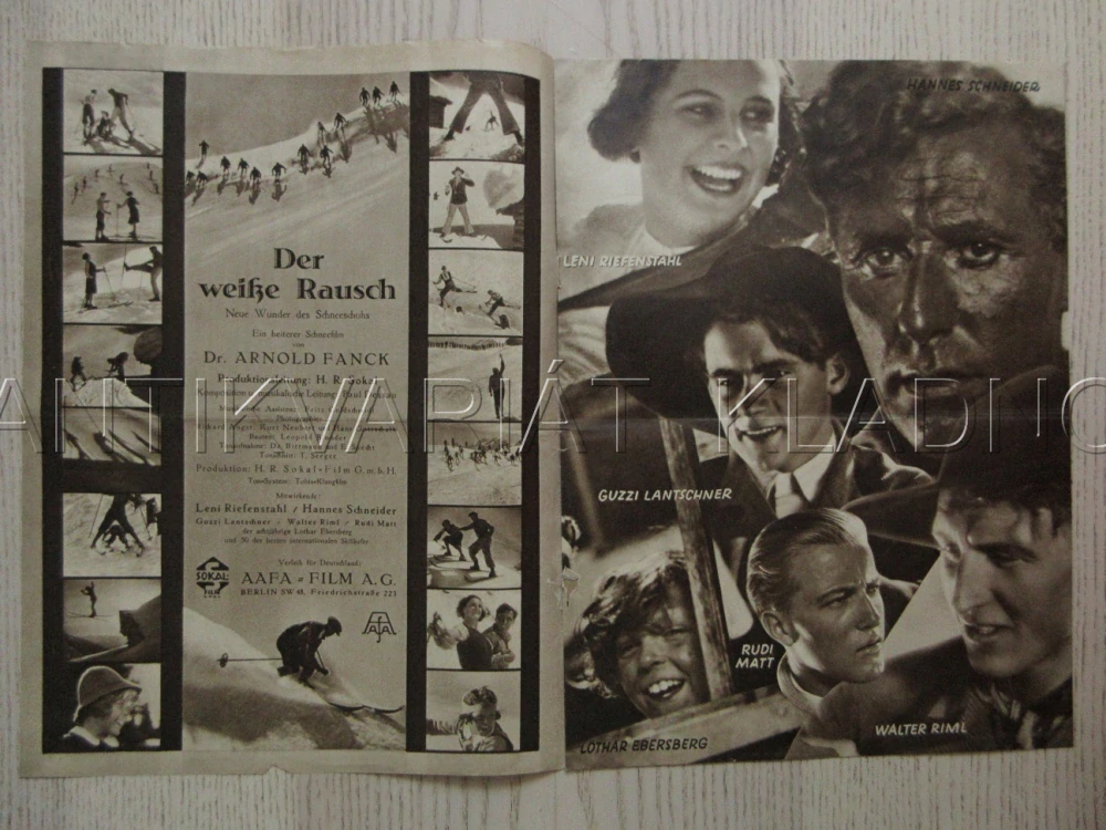 BÍLÍ ĎÁBLOVÉ - HORSKÁ LEGENDA, R: A. FANCK, L. RIEFENSTAHL, W. RIML,, FILM KURIER Č. 1704
