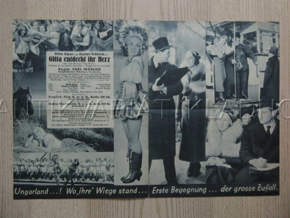 GITTA OBJEVILA SVÉ SRDCE, R: C. FROELICH, G. FRÖHLICH, G. ALPAR, FILM KURIER Č. 1761