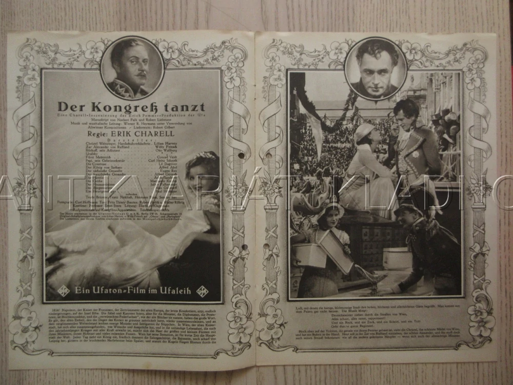KONGRES TANČÍ, R: E. CHARELL, L. HARVEY, W. FRITSCH, FILM KURIER Č. 1668