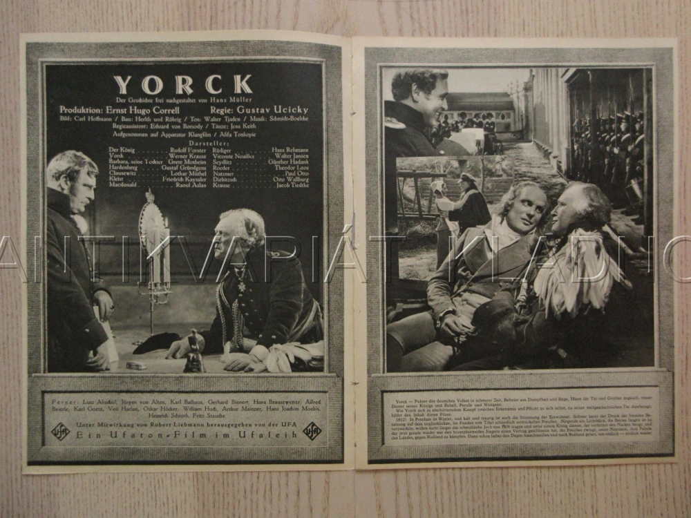 YORCK, R: G. UCICKY, R. FORSTER, W. KRAUSS, FILM KURIER Č. 1713