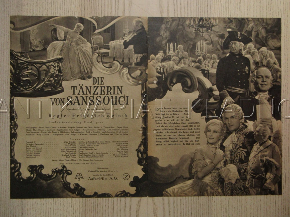DIE TANZERIN VON SANS SOUCI, R: F. ZELNIK, L. DAGOVER, R. VALETTI, FILM KURIER Č. 1792