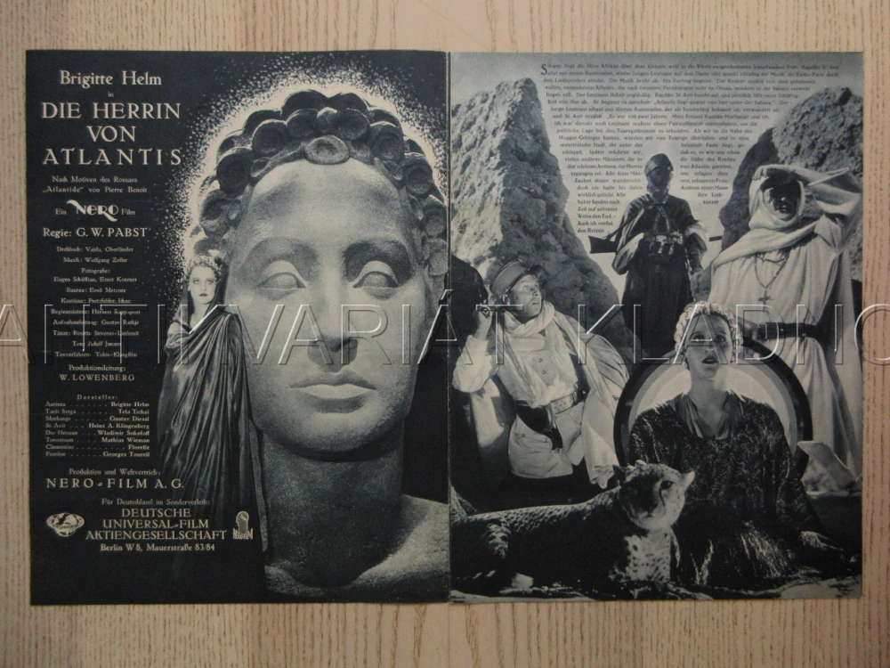 VLÁDKYNĚ ATLANTIDY, R: G. W. PABST, B. HELM, T. TSCHAI, FILM KURIER Č. 1815