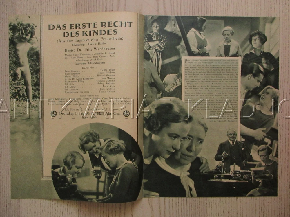 DAS ERSTE RECHT DES KINDES, R: F. WENDHAUSEN, H. THIELE, H. FEHDMER, FILM KURIER Č. 1841