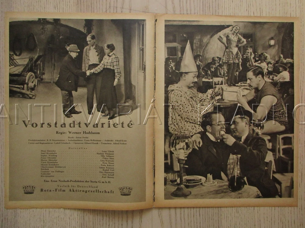 VORSTADTVARIETE, R: W. HOCHBAUM, L. ULRICH, M. WIEMANN, FILM KURIER Č. 2268