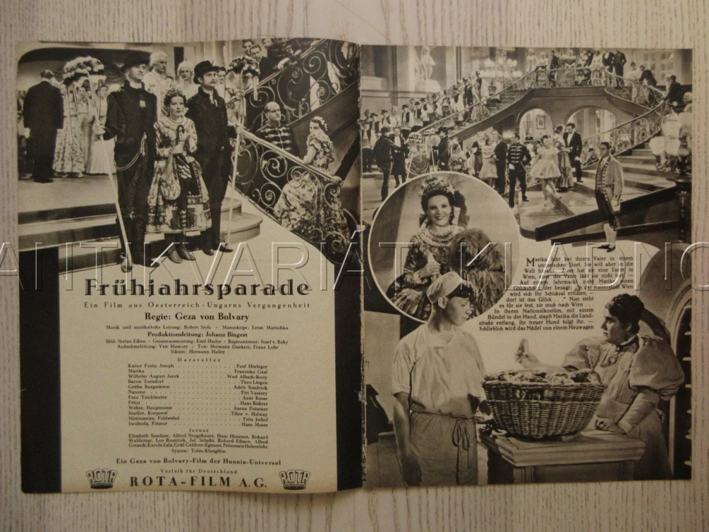 FRÜHJAHRSPARADE, R: G. VON BOLVARY, P. HÖRBIGER, T. LINGEN, FILM KURIER Č. 2269