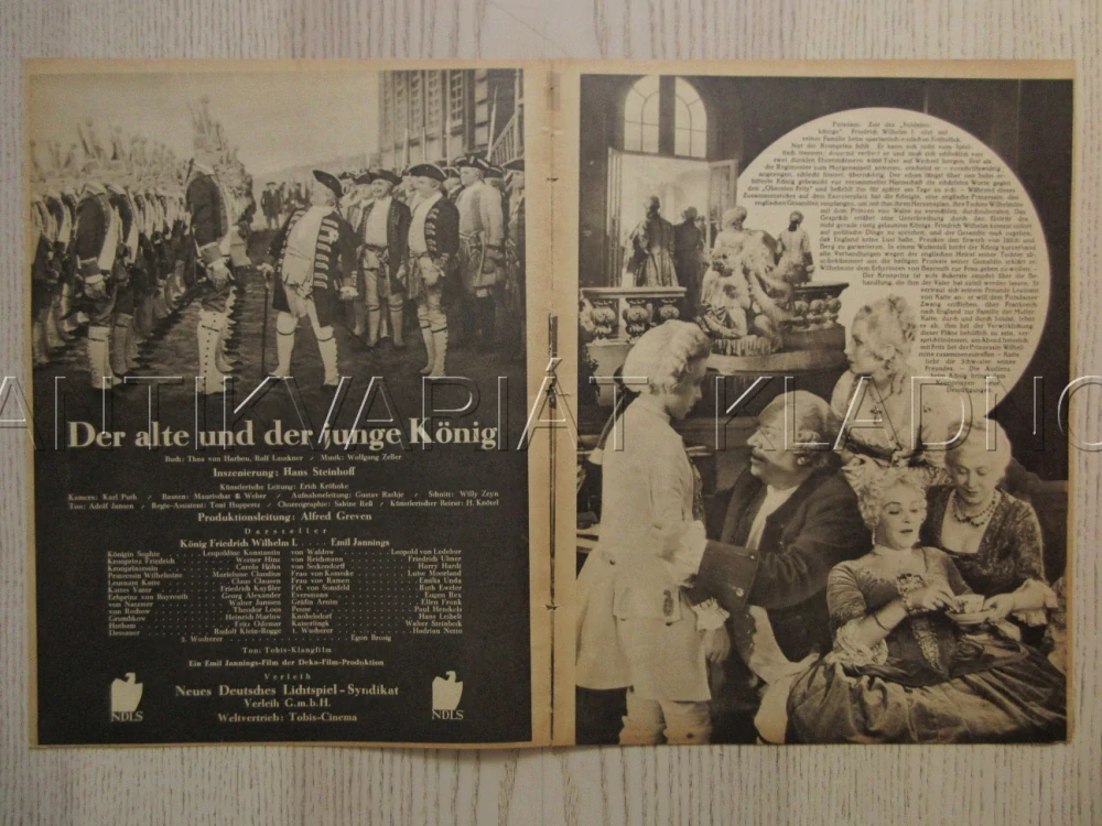 DER ALTE UND DER JUNGE KÖNIG, R: H. STEINHOFF, E. JANNINGS, L. KONSTANTIN, FILM KURIER Č. 2275