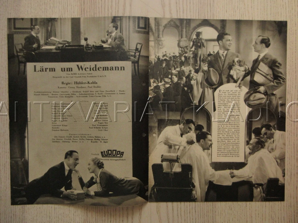 LARM UM WEIDEMANN, R: HÜBLER-KAHLA, V. DE KOWA, E. FRANK, FILM KURIER Č. 2304