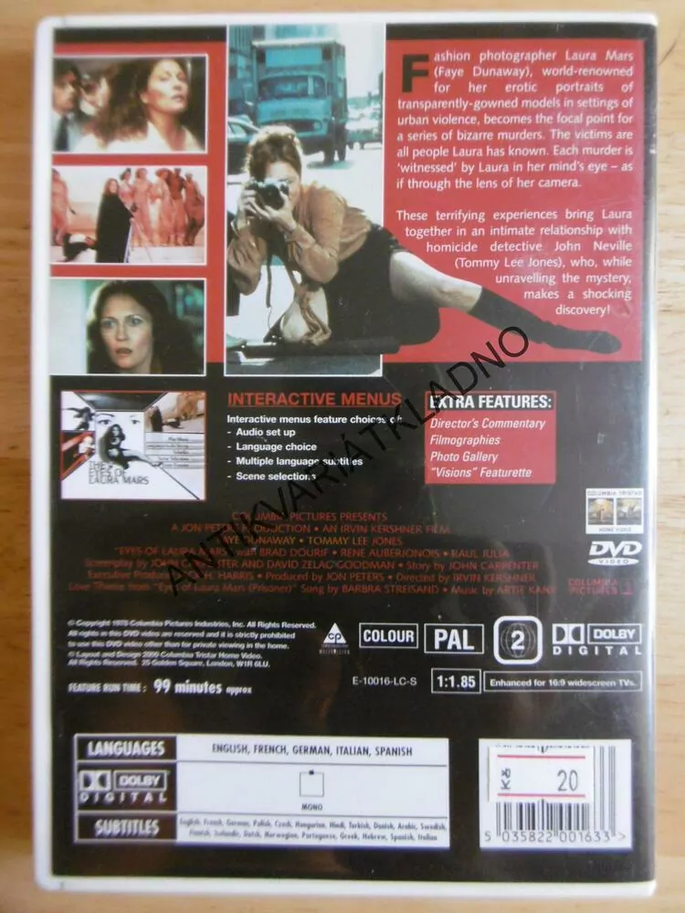 EYES OF LAURA MARS, DVD FILM