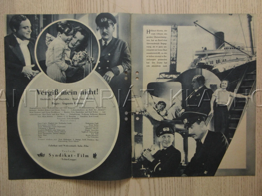 NEZAPOMEŇ NA MNE, R: A. GENINA, B. GIGLI, P. BOSSE, FILM KURIER Č. 2352