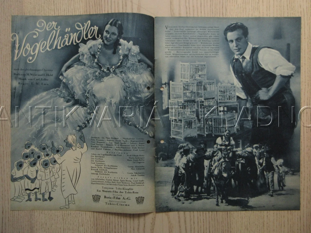 DER VOGELHÄNDLER, R: E. W. EMO, M. ANDERGAST, W. ALBACH-RETTY, FILM KURIER Č. 2362