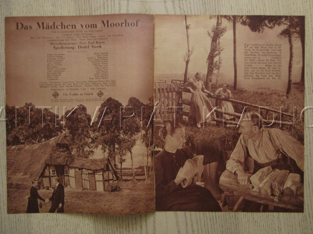 DAS MÄDCHEN VOM MOORHOF, R: D. SIERCK, H. KNOTECK, E. FRANK, FILM KURIER Č. 2370
