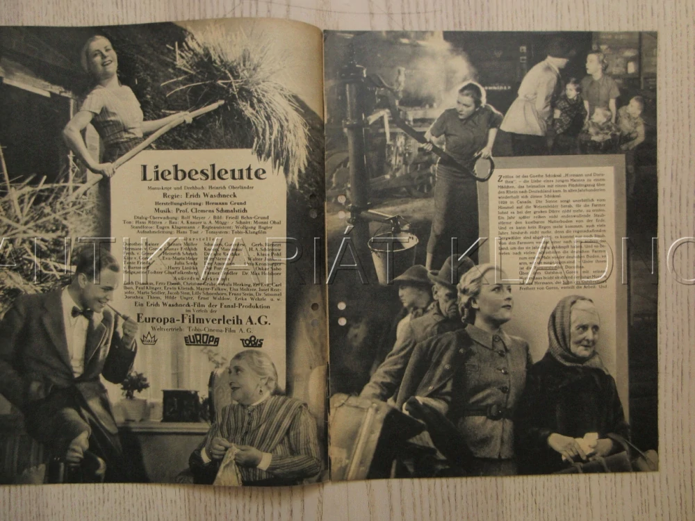 LIEBESLEUTE, R: E. WASCHNECK, R. MÜLLER, G. FRÖHLICH, FILM KURIER Č. 2376
