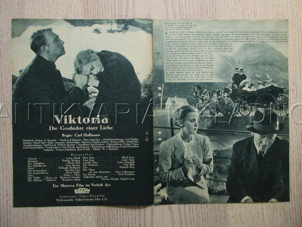 VIKTORIA, R: C. HOFFMANN, L. ULLRICH, M. WIEMAN, FILM KURIER Č. 2390