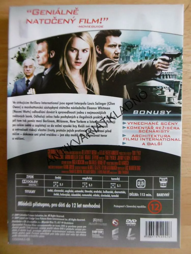 THE INTERNATIONAL, DVD FILM