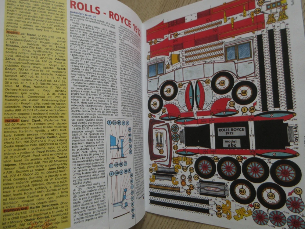 ABC, 11/2001, KOMPLETNÍ DÉČKA, ROLLS-ROYCE 1912