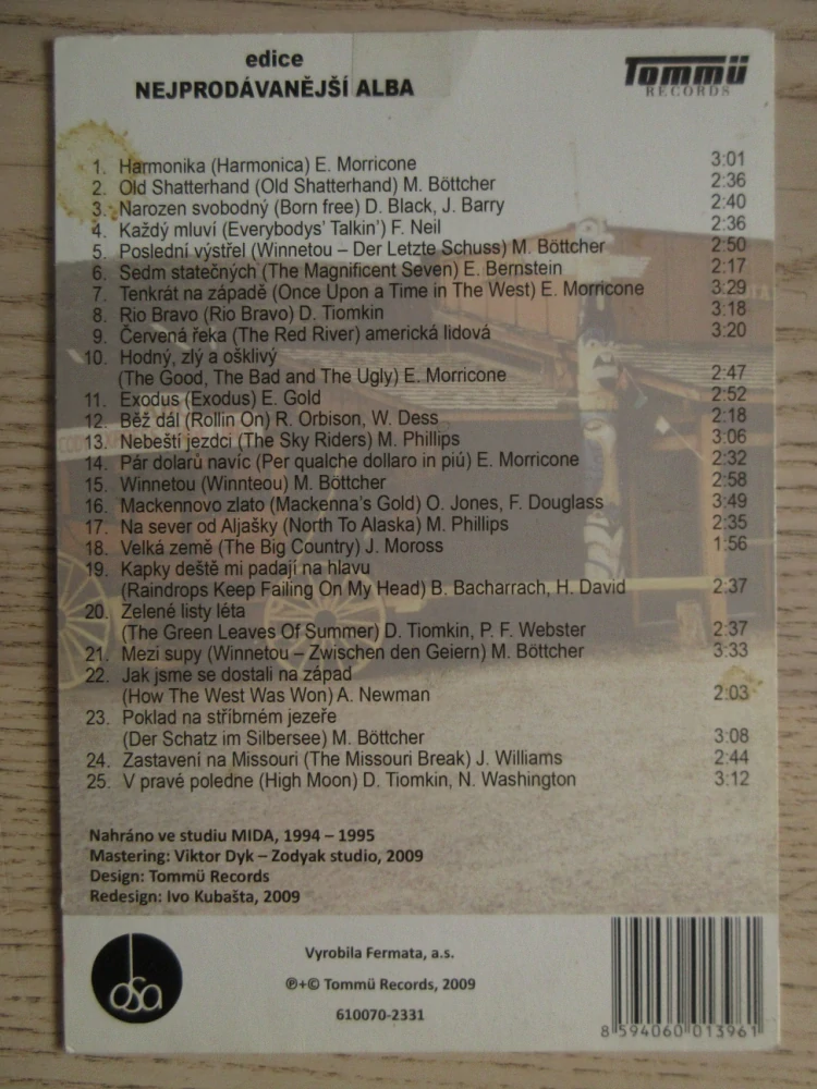 NEJSLAVNĚJŠÍ WESTERNOVÉ MELODIE, CD HUDBA