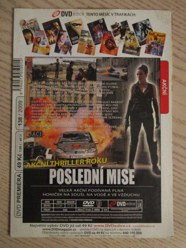 POSLEDNÍ MISE, D. FULLER, A. KING, DVD FILM