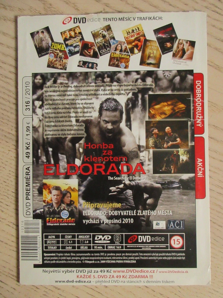 HONBA ZA KLENOTEM ELDORADA, S. WEST, L. GOSS, DVD FILM
