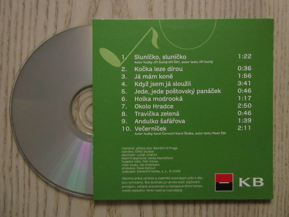 ZPÍVÁNÍ S BERUŠKOU, CD HUDBA